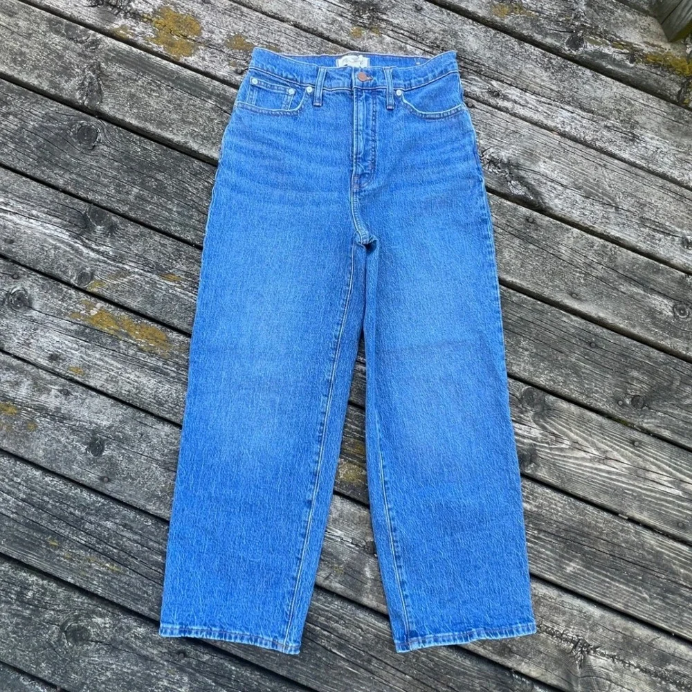Madewell Perfect Vintage Wide-Leg Crop Jeans Womens 28 Blue NJ189 DM6503